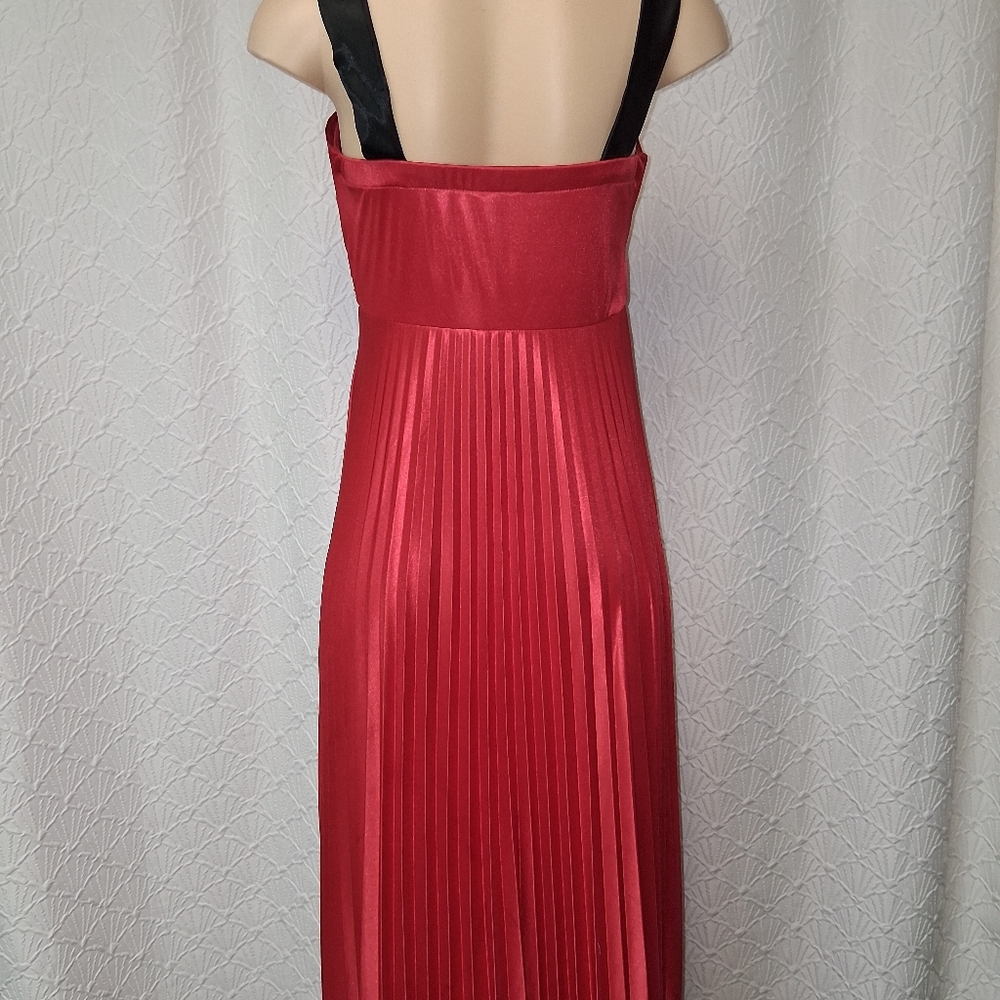 My Michelle Women Size L Red Maxi Dress with Black Straps - Picture 9 of 16